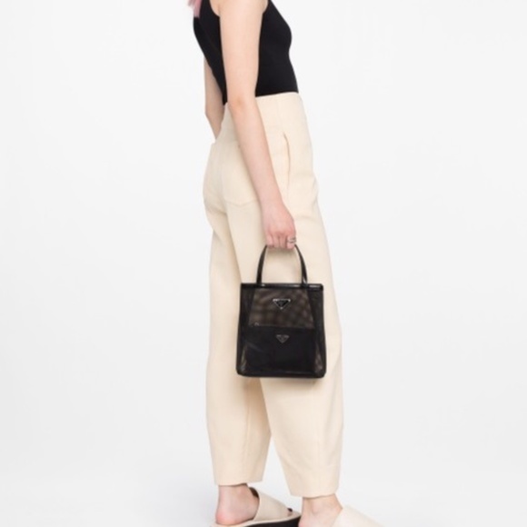 Prada Small Mesh Black Tote,Pre owned. - Picture 6 of 6